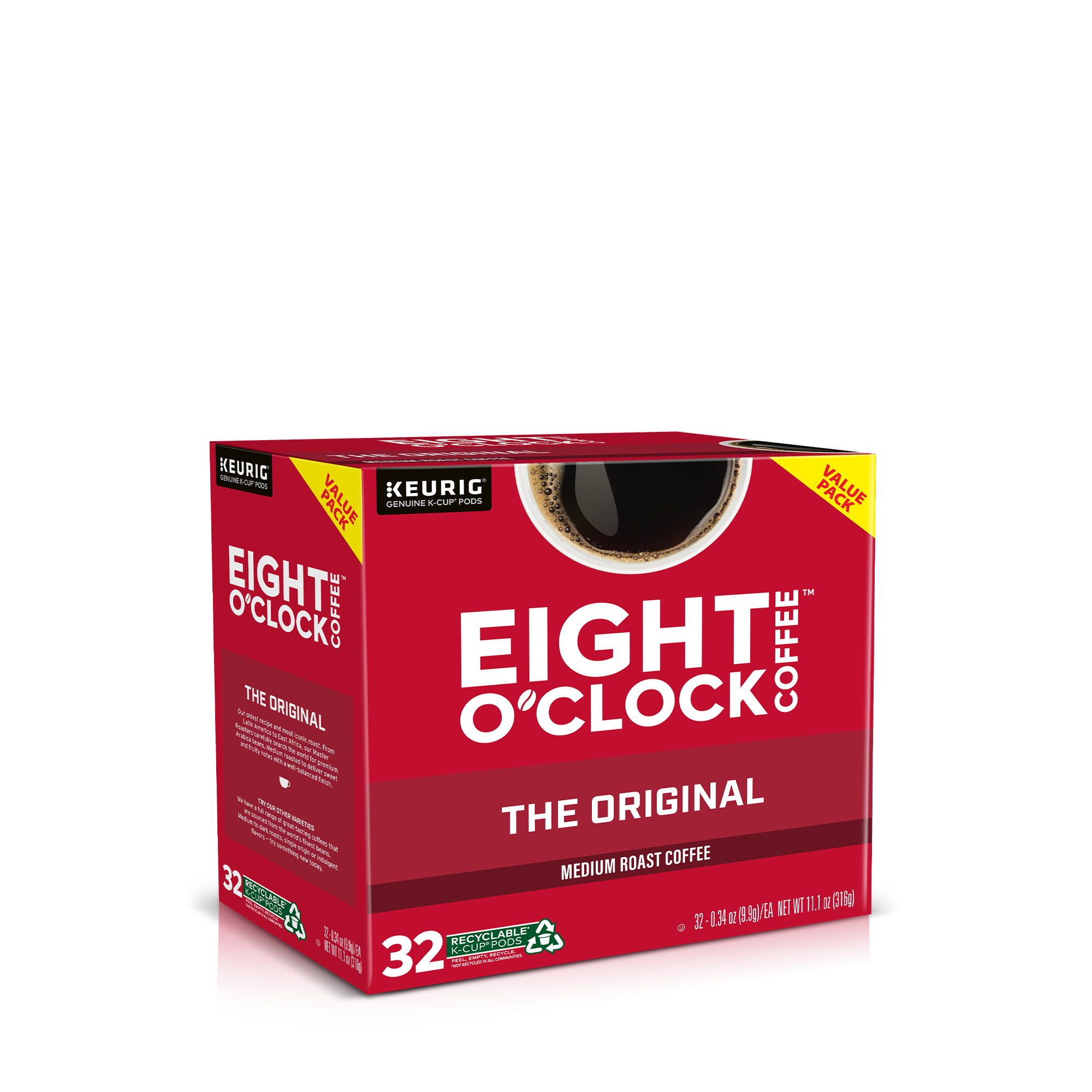The Original K Cup Pods 32 Ct. Box Eight O Clock Coffee