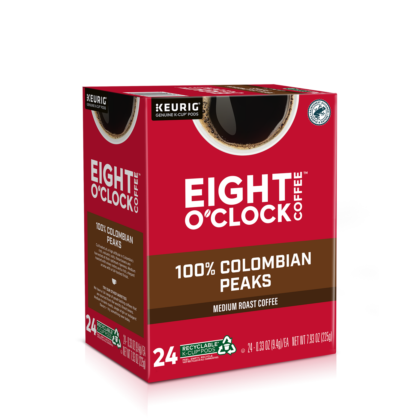 100 Colombian Peaks K Cup Pods Eight O Clock Coffee