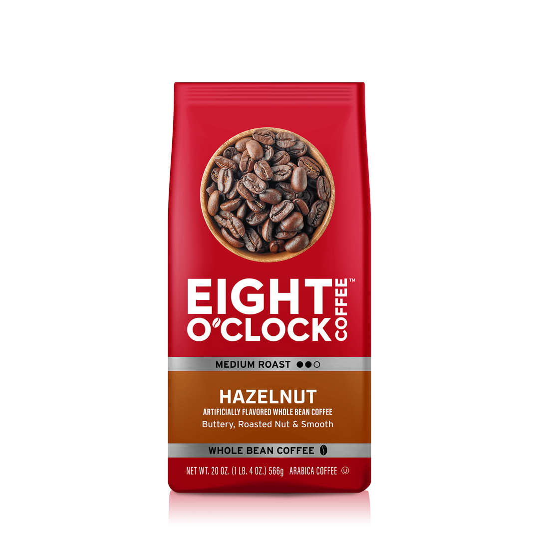 Hazelnut Whole Bean Coffee | Medium Roast – Eight O'Clock Coffee