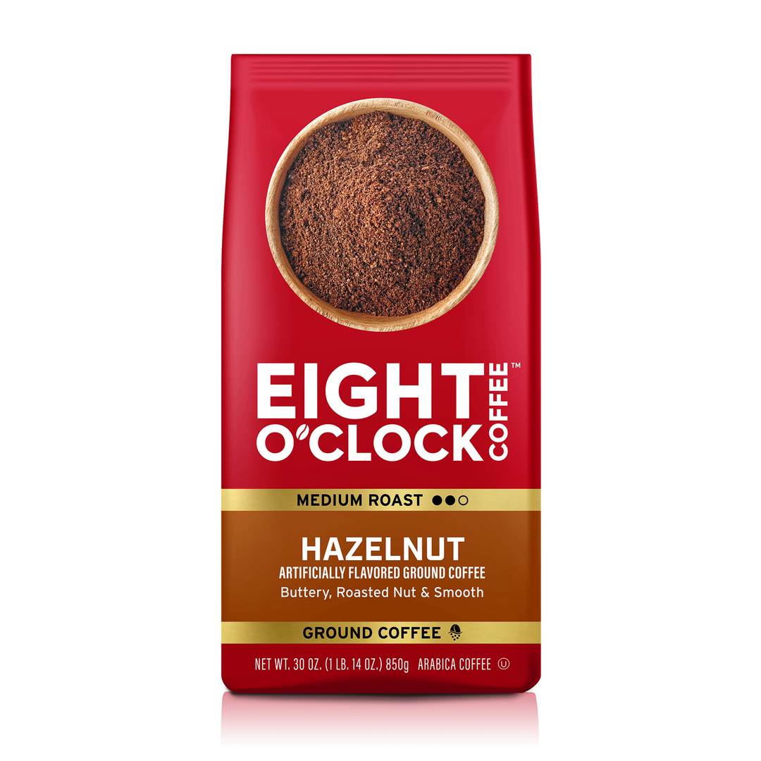Hazelnut Ground Coffee | Medium Roast – Eight O'Clock Coffee