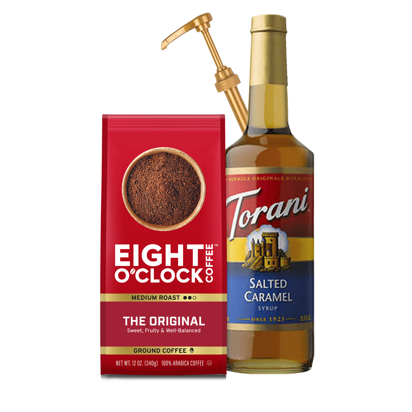 Salted Caramel Latte Gift Set - Eight Oclock Coffee and Torani Salted Caramel Syrup